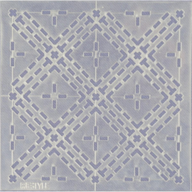 Sashiko sjabloon ruiten patroon maat 10 x 10 cm