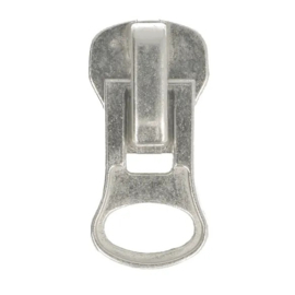 Ritsenschuiver metalen rits-geschikt nr.10 - Zilver