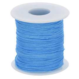 Glanskoord 1mm - blauw - 298