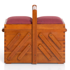Prym Naaidoos hout met stof 36x19x30cm donker