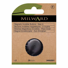 Milward Magnetische sluiting 20mm zwart