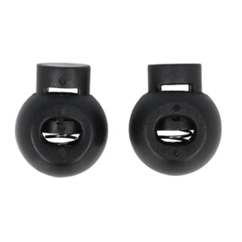 Koordstopper bol 6mm 2st. zwart