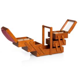 Prym Naaidoos hout met stof 36x19x30cm donker