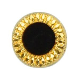 Metalen knopen achtersteek 8 mm goud