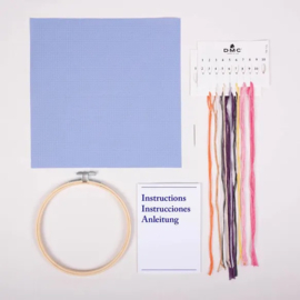 DMC Kruiststeek kit Roze Kever 15cm