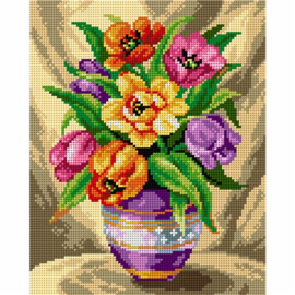 Orchidea 2572H Stramien voorbedrukt Tulpen 24 x 30 cm