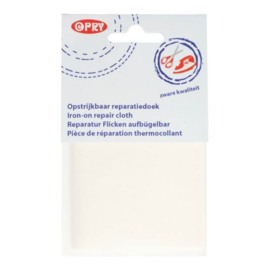 Opry Reparatiedoek stevig opstrijkbaar 12x40cm 0009 - wit