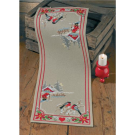 Permin 68-9656 Borduurpakket tafelloper kerstnacht 34x95 cm