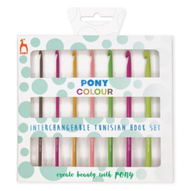 Pony Colour Tunische haaknaaldenset 3.00-6.00mm
