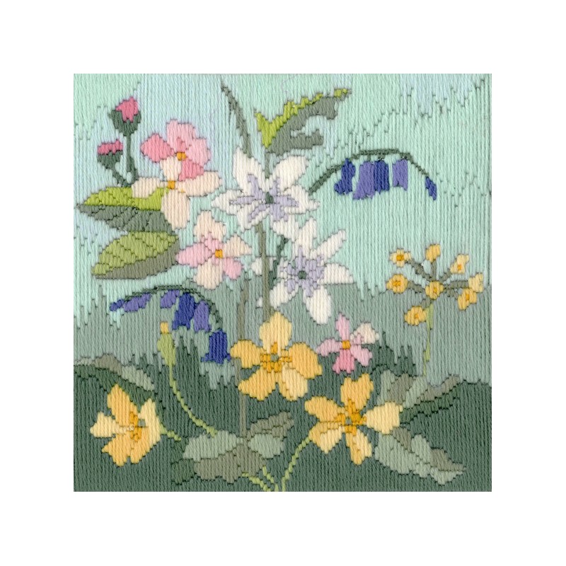 Platsteek pakket Long Stitch Seasons - Spring - Derwentwater Designs