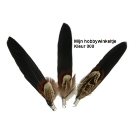 Losse fazant en ganzenveren met ring 8-10 cm - 25st