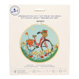 DMC Kruiststeek kit Rode Fiets 15cm