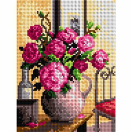 Orchidea 2121F Stramien voorbedrukt Rozen 18 x 24 cm