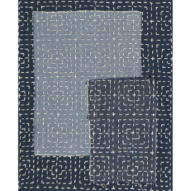 Sashiko sjabloon vierkanten patroon maat 10 x 10 cm