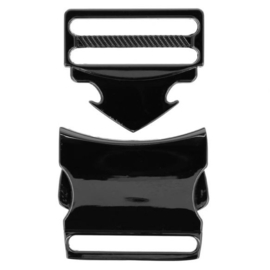 Klikgesp metaal 32mm - zwart