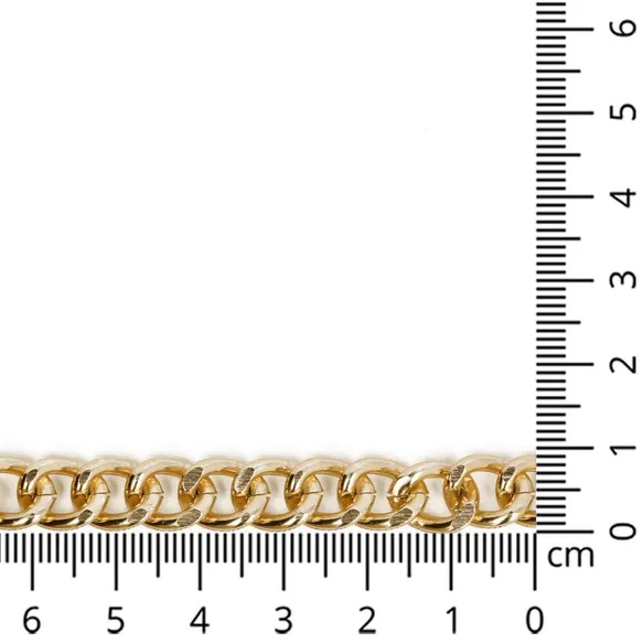 Tas of Sieraden ketting 9mm goud of zilver ( 1 meter) 89560