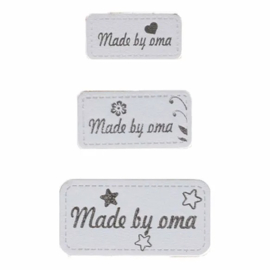 Opry Skai-leren labels made by oma 3st.