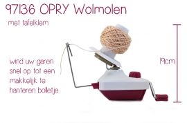 Opry wolmolen met tafelklem