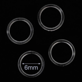Ring 6mm transparant - 1 stuk