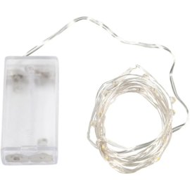 LED Slinger met lampjes zilver