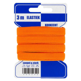 Blauwe kaart elastiek 10mm - 3 meter - (693 orange)