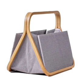 Prym Fold and Store mand canvas bamboo 45x27x37cm