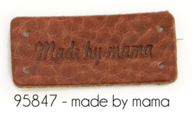 Leren label "Made by Mama"