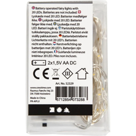 LED Slinger met lampjes zilver