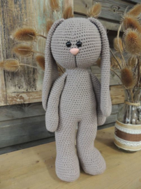 XXL Funny Bunny Basic staand Big Nose taupe