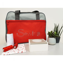 Veritas Naaimachine tas 41x33x19cm rood-grijs