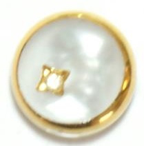 Metalen knopen achtersteek 8 mm goud