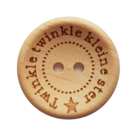 Knoop Twinkle twinkle kleine ster 25mm. (3 stuks)