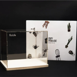 Robotime Dust Cover / Display Case (binnenmaten: voorkant 300mm, diepte 230mm, hoogte 270mm)