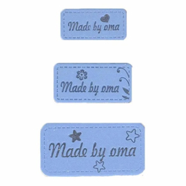 Opry Skai-leren labels made by oma 3st.
