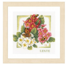 Borduurpakket telpatroon Lente ca. 25 x 25 cm