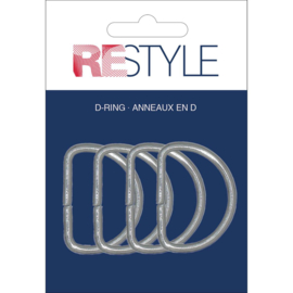 D-ringen 30 mm metaal, 4 st.