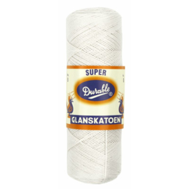 Durable Glanskatoen nr.8 100gr - kleur 009 wit