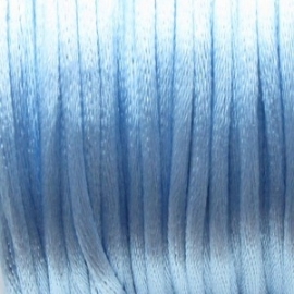 002 Satijnkoord 3mm Licht Blauw per 1mtr