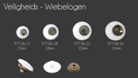 97738-18 Veiligheids-wiebel ogen 18mm (1 paar)