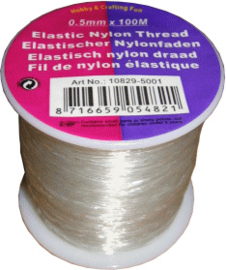 Rol nylon elastiek 0,5mm 100mtr