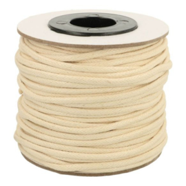 Gevlochten koord wax 4mm (per meter)