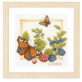 Borduurpakket telpatroon Zomer ca. 25 x 25 cm