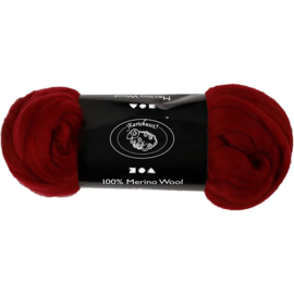 Merino wol 100gr. Donkerrood