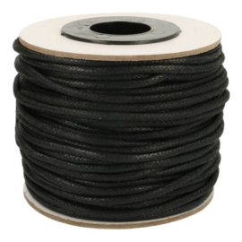 Gevlochten koord wax 4mm (per meter)