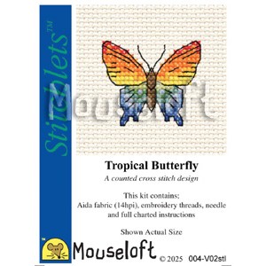 Borduurpakket Tropical Butterfly - Mouseloft