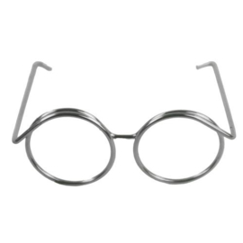 Durable Metalen brilletje voor Amigurumi 35mm zak 5 stks (zilver)