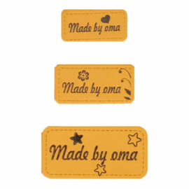Opry Skai-leren labels made by oma 3st.