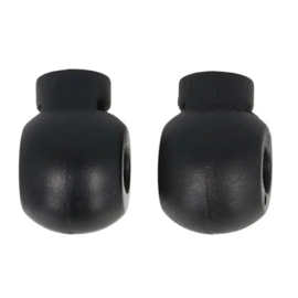 Koordstopper bol 6mm 2st. zwart