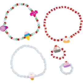 Mini Hobbyset Sieraden, Elastische armband en ring, 1 doos
