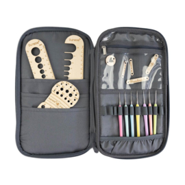 Durable dubbele etui voor haak- en breinaalden 30 x 18 x 5 cm
